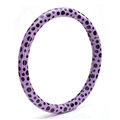 Colorful Polka Dot Green Rubber Car Steering Wheel Cover 15 Inch 38CM - Purple