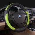 Cooling Car Steering Wheel Wrap PVC 15 Inch 38CM - Black Green