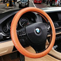 Elegant Car Steering Wheel Covers PU Leather 15 Inch 38CM - Orange