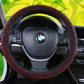 Exquisite Beaded Car Steering Wheel Cover 15 Inch 38CM - Red