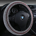 Quality Beaded Car Steering Wheel Cover 15 Inch 38CM - Red