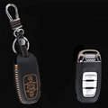 Cool Genuine Leather Key Ring Auto Key Bags Smart for Audi A6 - Orange