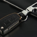 Hand-made Genuine Leather Auto Key Bags Fold for Audi A4L - Black