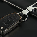 Hand-made Genuine Leather Auto Key Bags Fold for Audi Q3 - Black