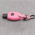 Luxury Genuine Leather Automobile Key Bags Smart for Benz C63 AMG - Pink