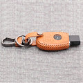 Luxury Genuine Leather Automobile Key Bags Smart for Benz GLK300 - Brown