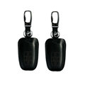 Personalised Genuine Leather Key Ring Auto Key Bags Smart for Audi A1 - Black