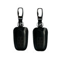 Personalised Genuine Leather Key Ring Auto Key Bags Smart for Audi A4 - Black