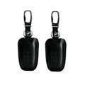 Personalised Genuine Leather Key Ring Auto Key Bags Smart for Audi A5 - Black