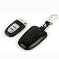 Personalised Genuine Leather Key Ring Auto Key Bags Smart for Audi Q3 - Black