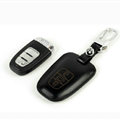 Personalised Genuine Leather Key Ring Auto Key Bags Smart for Audi Q5 - Black