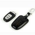 Personalised Genuine Leather Key Ring Auto Key Bags Smart for Audi Q7 - Black