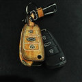 Retro Genuine Leather Auto Key Bags Fold for Audi A7 - Brown