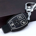 Unique Genuine Leather Automobile Key Bags Smart for Benz C180 - White