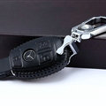 Unique Genuine Leather Automobile Key Bags Smart for Benz C260 - Black