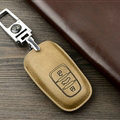 Unique Genuine Leather Key Ring Auto Key Bags Smart for Audi A5 - Yellow