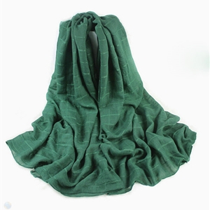 Classic Plaid Unisex Scarf Shawl Winter Warm Cotton Solid Panties 150*120CM - Blackish Green