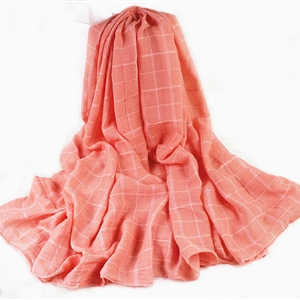 Classic Plaid Unisex Scarf Shawl Winter Warm Cotton Solid Panties 150*120CM - Orange
