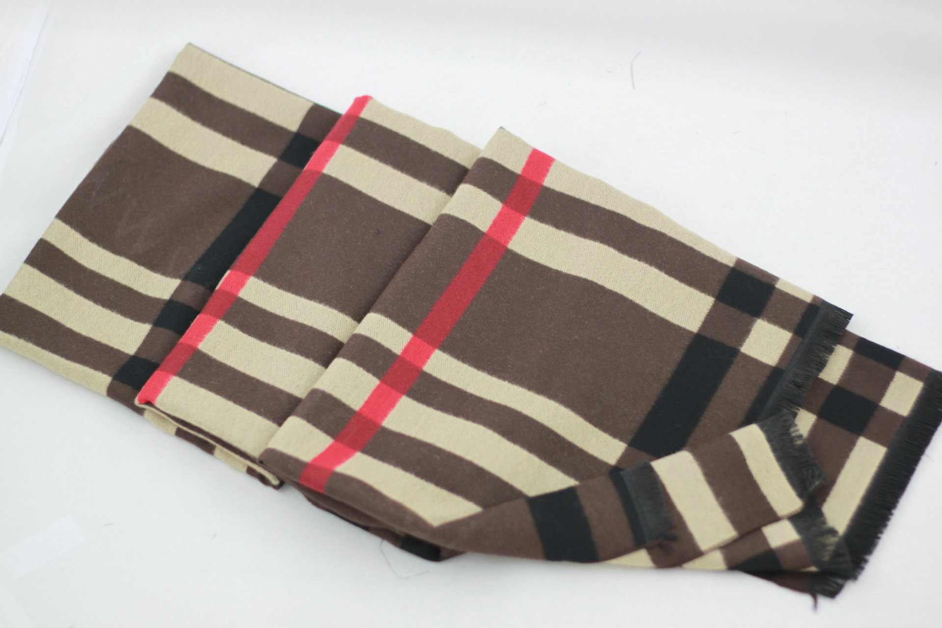 Classic Unisex Scarf Plaid Cashmere Warm Winter Solid Scarves Wraps 200*50CM - Beige
