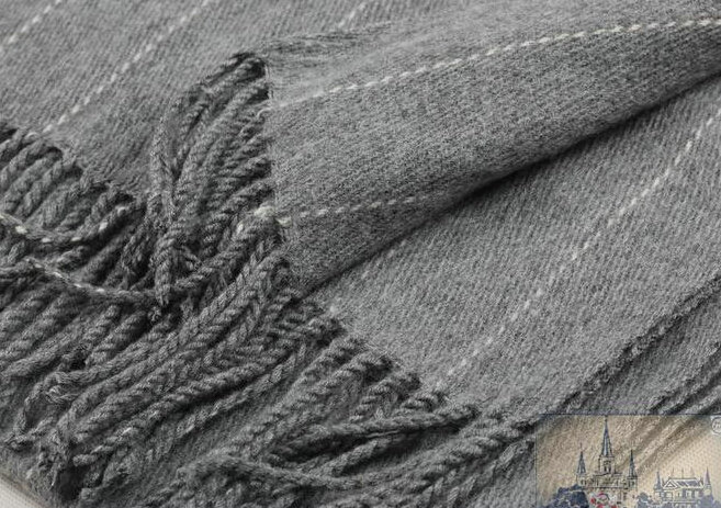 Classic Unisex Scarf Shawl Winter Warm Cashmere Solid Panties 200*60CM - Grey