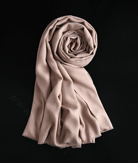 Colorful Unisex Scarf Shawl Winter Warm Cashmere Solid Panties 180*60CM - Beige