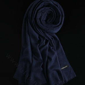 Colorful Unisex Scarf Shawl Winter Warm Cashmere Solid Panties 180*60CM - Dark Blue