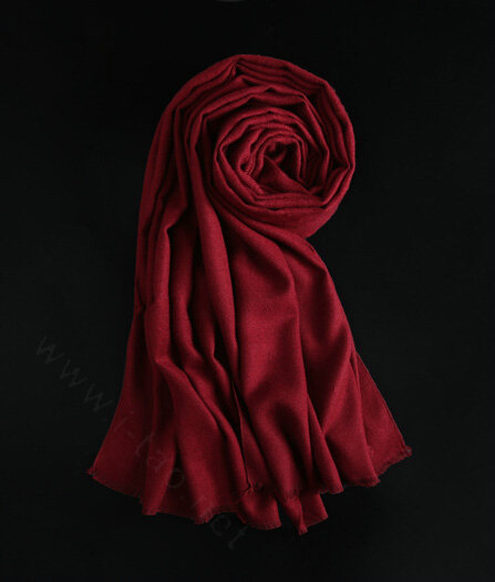 Colorful Unisex Scarf Shawl Winter Warm Cashmere Solid Panties 180*60CM - Dark Red