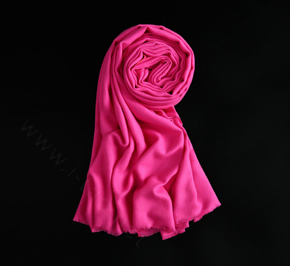 Colorful Unisex Scarf Shawl Winter Warm Cashmere Solid Panties 180*60CM - Rose