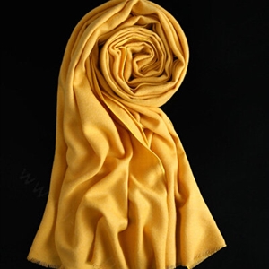 Colorful Unisex Scarf Shawl Winter Warm Cashmere Solid Panties 180*60CM - Yellow
