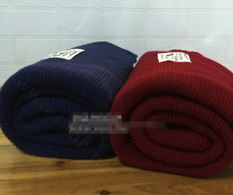 Cute Unisex Scarf Shawl Winter Warm Wool Solid Wraps 180*60CM - Blue