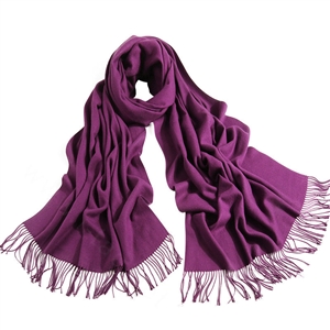 Exquisite Scarf Shawls Winter Warm Cashmere Solid Wholesale 200*60CM - Purple