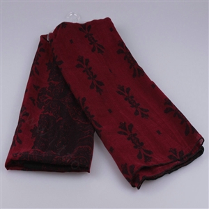 Fashion Scarf Shawl Women Bamboo Fiber Printing Cashew Silk 180*100CM - Dark Red