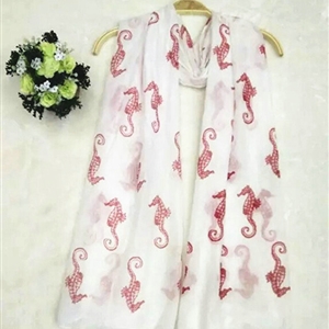 Fashion Unisex Scarf Animal Bamboo Fiber Scarves Wraps 180*90CM - Red