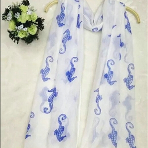 Fashion Unisex Scarf Animal Bamboo Fiber Scarves Wraps 180*90CM - White