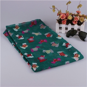 Fashion Women Scarf Print Animal Bamboo Fiber Scarves Wraps 180*90CM - Green