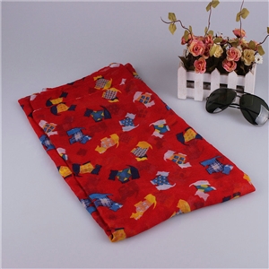 Fashion Women Scarf Print Animal Bamboo Fiber Scarves Wraps 180*90CM - Red
