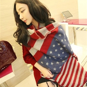 Geometric Scarf Shawls Unisex Pashmina Winter Warm Cashmere Panties 200*65CM - Red
