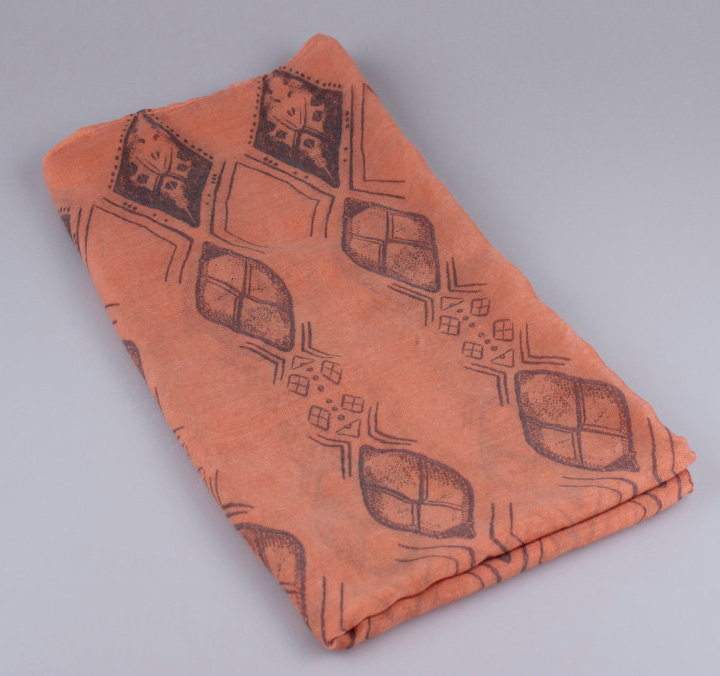 Good Print Women Scarf Bamboo Fiber Warm Scarves Wraps 180*85CM - Orange