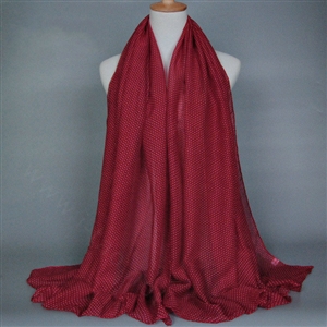 Good Solid Women Scarf Dot Bamboo Fiber Warm Scarves Wraps 180*95CM - Red