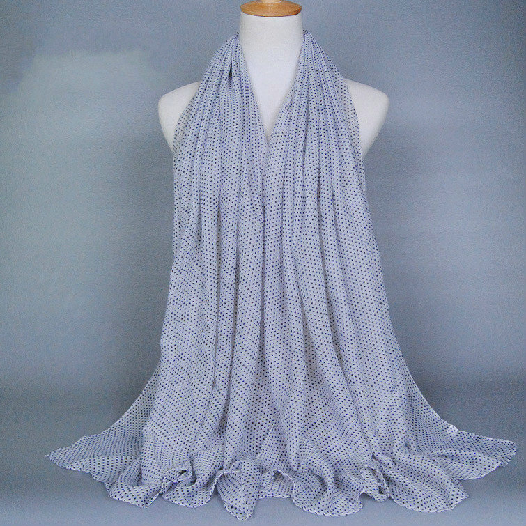 Good Solid Women Scarf Dot Bamboo Fiber Warm Scarves Wraps 180*95CM - White