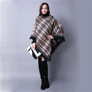 Plaid Scarf Shawls Pashmina Winter Warm Cashmere Solid Wholesale 100*90CM - Grey
