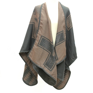 Plaid Scarf Shawls Woman Pashmina Winter Warm Cashmere Female Panties 140*135CM - Brown