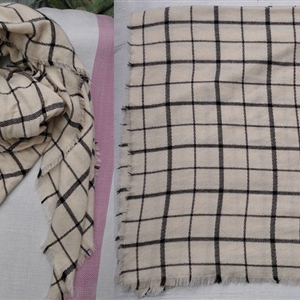Plaid Scarf Shawls Women Winter Warm Cashmere Solid Wholesale 140*140CM - Beige