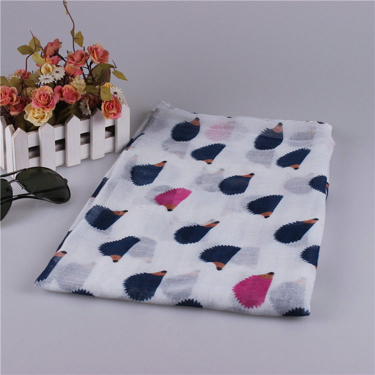 Pretty Chiffon Scarf Shawls Winter Women Polka Dot Print Solid Scarves 180*90CM - White