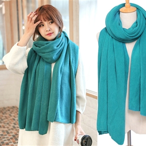 Pretty Unisex Scarf Shawl Winter Warm Cashmere Solid Panties 220*60CM - Blue