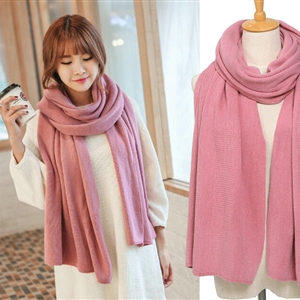 Pretty Unisex Scarf Shawl Winter Warm Cashmere Solid Panties 220*60CM - Hide Powder