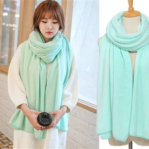 Pretty Unisex Scarf Shawl Winter Warm Cashmere Solid Panties 220*60CM - Mint Blue