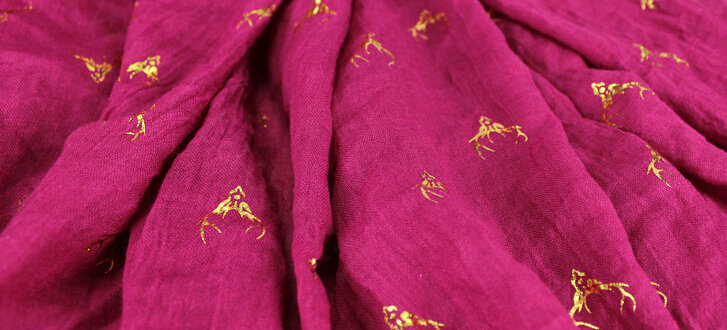 Print Fawn Women Pashmina Shawl Winter Warm Cotton Solid Panties 190*150CM - Rose