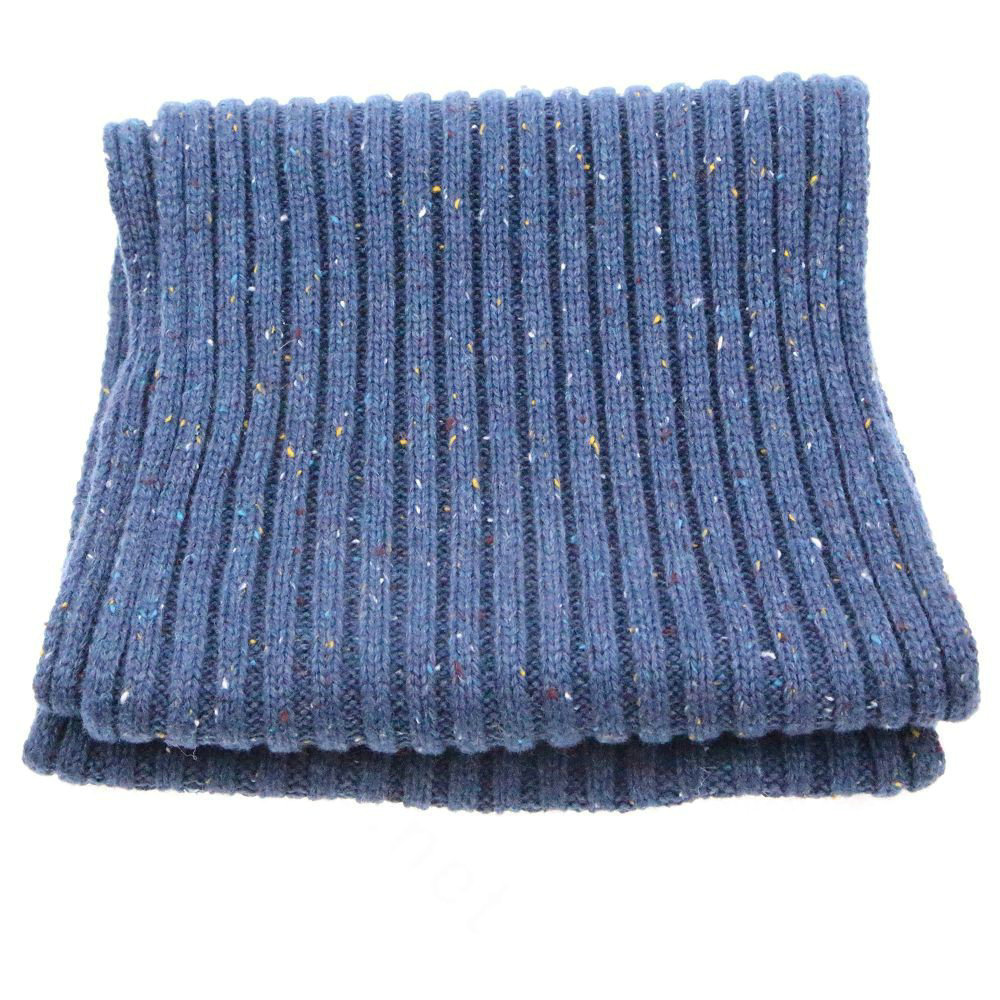 Print Scarf Shawls Unisex Winter Warm Cotton Solid Scarves 100*70CM - Blue