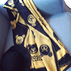 Print Scarf Shawls Women Winter Warm Cashmere Scarves Reverse 196*68CM - Yellow